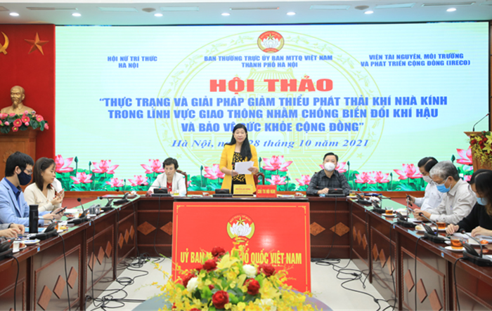 Hội thảo “Thực trạng và giải pháp giảm thiểu phát thải khí nhà kính trong lĩnh vực giao thông nhằm chống biến đổi khí hậu và bảo vệ sức khỏe cộng đồng”