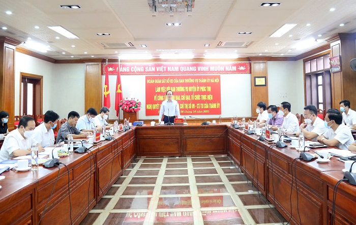 Nhiều chuyển biến trong công tác giải phóng mặt bằng và cấp giấy chứng nhận quyền sử dụng đất tại Phúc Thọ 