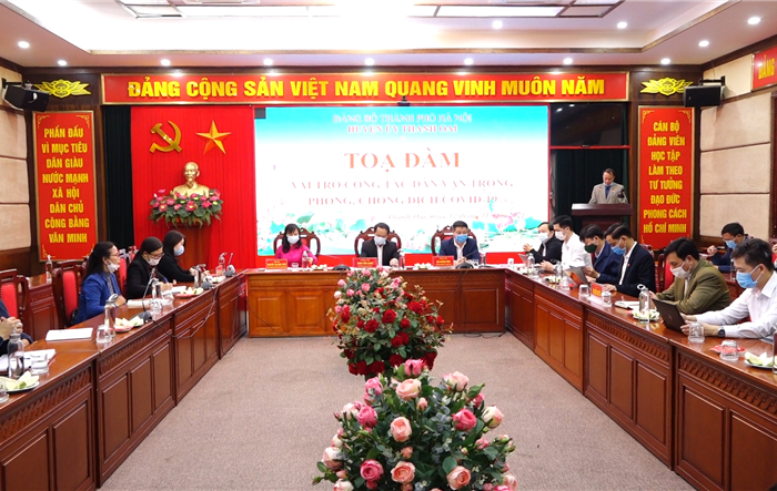 Huyện ủy Thanh Oai: Nâng cao vai trò công tác dân vận trong công tác phòng, chống dịch bệnh Covid-19