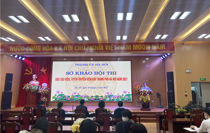 Tổ chức thành công sơ khảo Hội thi Báo cáo viên, tuyên truyền viên giỏi cấp thành phố cụm 2