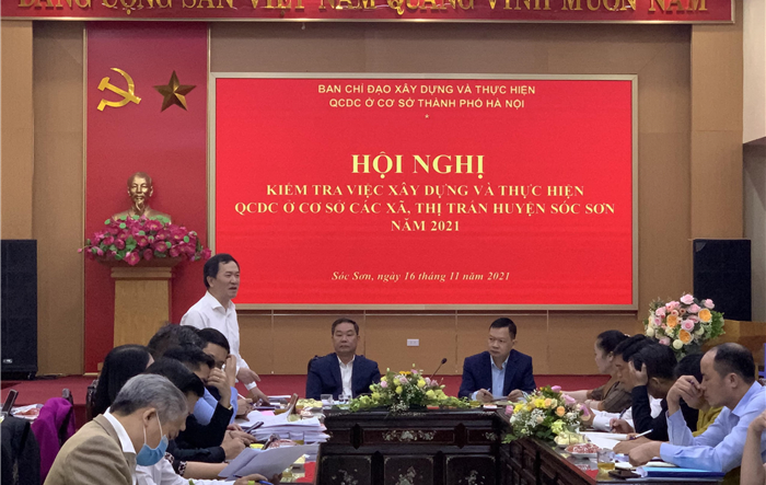 Đoàn kiểm tra của Thành phố Hà Nội kiểm tra 4 xã thuộc huyện Sóc Sơn  về xây dựng và thực hiện Quy chế dân chủ ở cơ sở