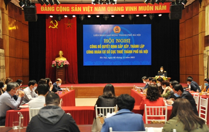 Công bố Quyết định sắp xếp, thành lập Công đoàn cơ sở Cục Thuế thành phố Hà Nội