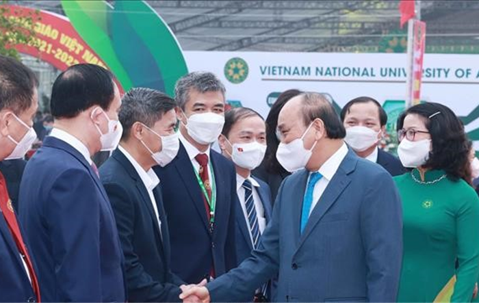 Chủ tịch nước Nguyễn Xuân Phúc dự kỷ niệm ngày Nhà giáo Việt Nam tại Học viện Nông nghiệp Việt Nam
