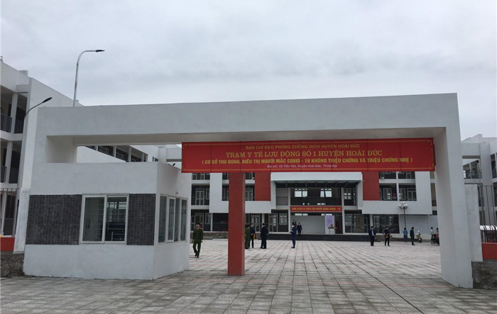 Cơ sở thu dung, điều trị bệnh nhân Covid-19 không triệu chứng và triệu chứng nhẹ huyện Hoài Đức đi vào hoạt động