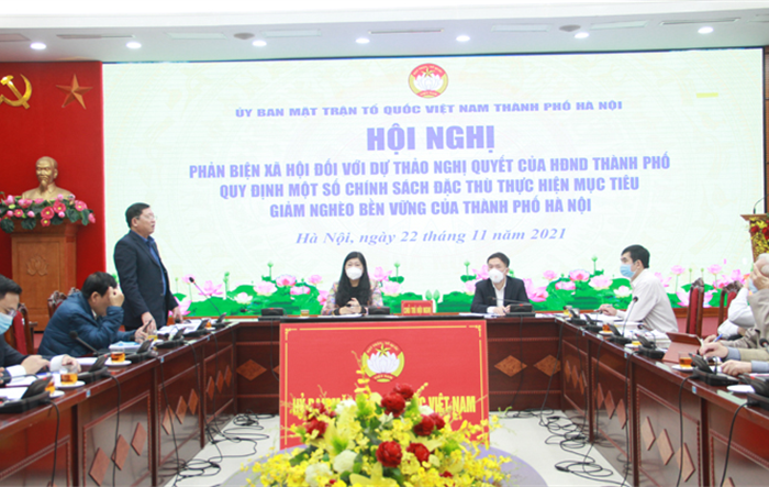Phản biện xã hội đối với dự thảo Nghị quyết của HĐND Thành phố quy định một số chính sách đặc thù thực hiện mục tiêu giảm nghèo bền vững
