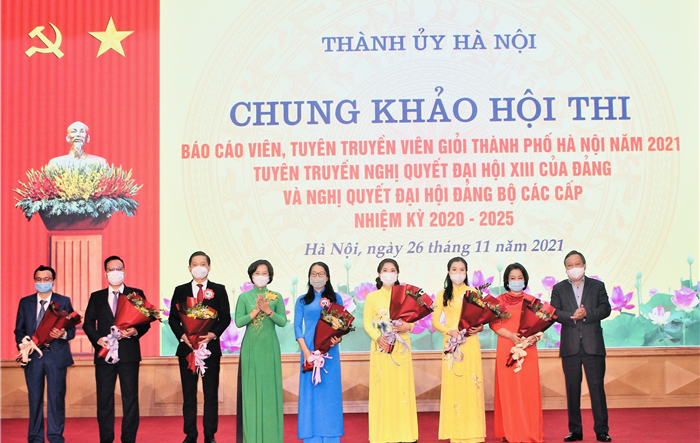 Chung khảo Hội thi Báo cáo viên, tuyên truyền viên giỏi Thành phố Hà Nội năm 2021 thành công tốt đẹp