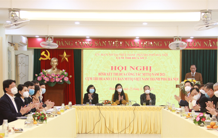 Cụm thi đua số 1 - Ủy ban MTTQ Việt Nam thành phố Hà Nội tổng kết công tác thi đua, khen thưởng năm 2021