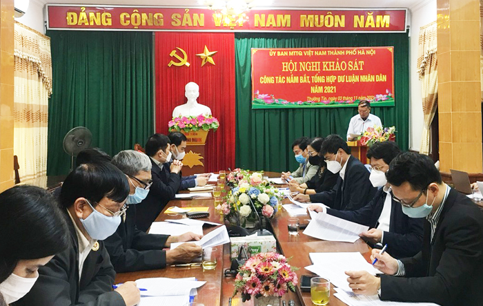 Uỷ ban MTTQ Thành phố: Khảo sát công tác nắm bắt dư luận xã hội tại huyện Thường Tín và quận Bắc Từ Liêm