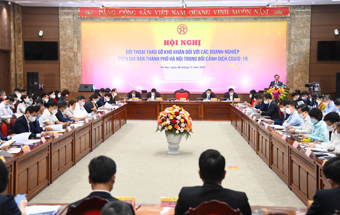 Hà Nội đối thoại, cam kết luôn đồng hành, sát cánh cùng doanh nghiệp