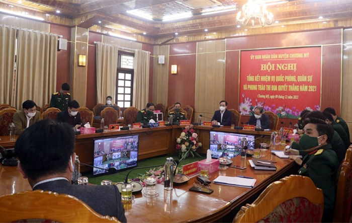 Huyện Chương Mỹ: Tổng kết nhiệm vụ quốc phòng, quân sự và phong trào thi đua quyết thắng năm 2021