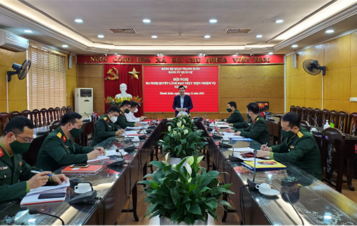 Đảng ủy Quân sự quận Thanh Xuân ra nghị quyết lãnh đạo thực hiện nhiệm vụ và công tác xây dựng Đảng năm 2021