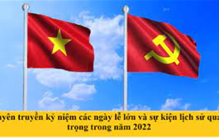 Tuyên truyền kỷ niệm các ngày lễ lớn và sự kiện lịch sử quan trọng trong năm 2022