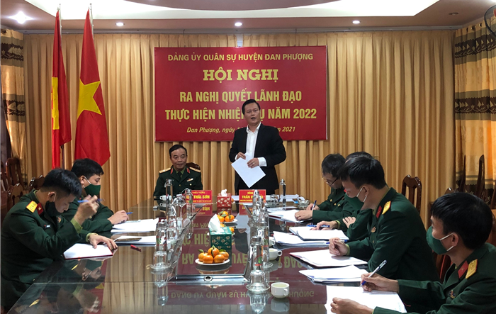 Tăng cường lãnh đạo thực hiện nhiệm vụ quân sự quốc phòng năm 2022