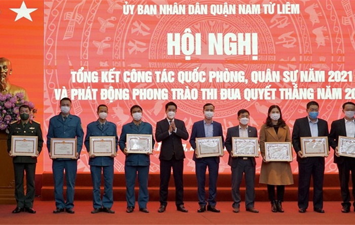 Quận Nam Từ Liêm tổng kết công tác quốc phòng, quân sự năm 2021