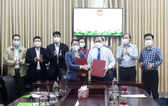 Hội Nông dân thành phố Hà Nội và Hội Nông dân tỉnh Nghệ An hợp ký kết Chương trình phối hợp năm 2022