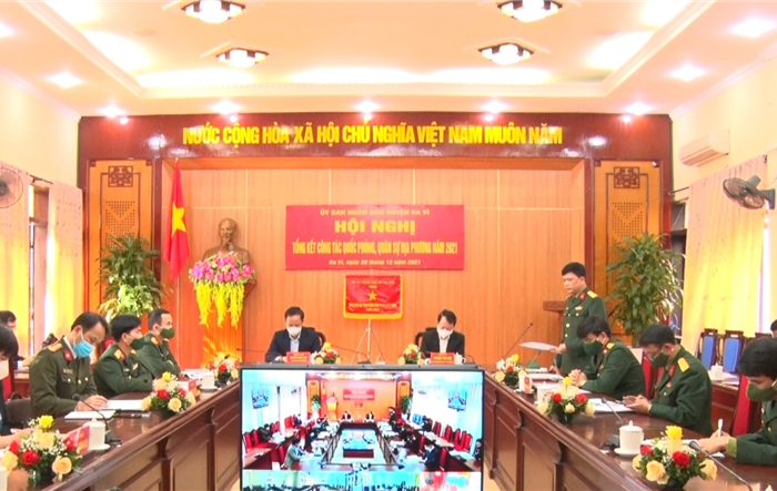 Tổng kết công tác quốc phòng, quân sự địa phương và phong trào thi đua quyết thắng năm 2021