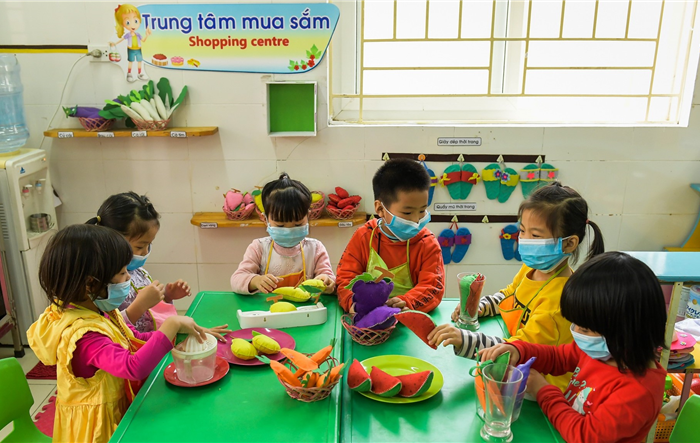 Đảm an toàn phòng, chống dịch Covid-19 khi tổ chức nuôi dưỡng, chăm sóc, giáo dục trẻ tại cơ sở giáo dục mầm non