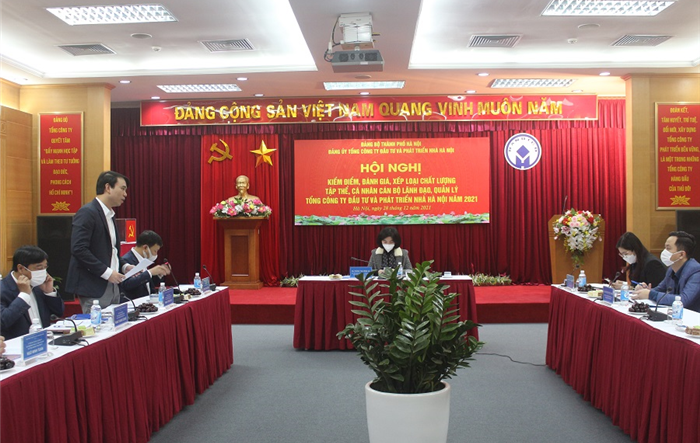 Phó Chủ tịch Thường trực HĐND Thành phố dự Hội nghị kiểm điểm năm 2021 tại Đảng ủy Tổng công ty Đầu tư và Phát triển nhà Hà Nội 