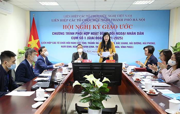 Cụm 1 Liên hiệp các tổ chức hữu nghị Việt Nam ký giao ước giai đoạn 2021-2025