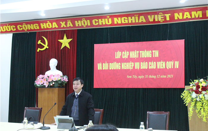 Sơn Tây tổ chức Lớp bồi dưỡng nghiệp vụ báo viên quý IV năm 2021