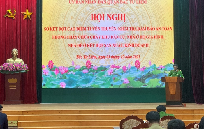 Quận Bắc Từ Liêm: Sơ kết đợt cao điểm phòng cháy, chữa cháy đối với khu dân cư, hộ gia đình kết hợp sản xuất kinh doanh