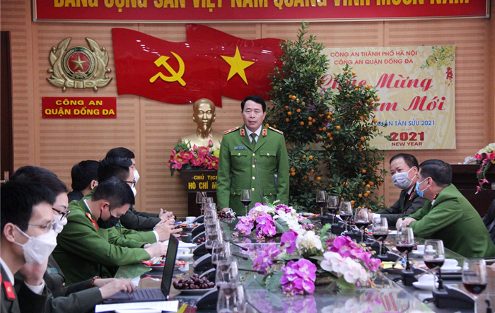 Kịp thời động viên cán bộ chiến sỹ làm tốt công tác đảm bảo an ninh trật tự dịp tết Nguyên đán