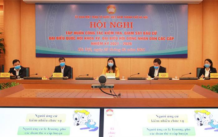 Tập huấn công tác kiểm tra, giám sát bầu cử đại biểu Quốc hội khóa XV và đại biểu HĐND các cấp nhiệm kỳ 2021-2026