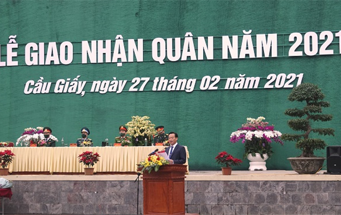 Quận Cầu Giấy tổ chức Lễ giao, nhận quân năm 2021