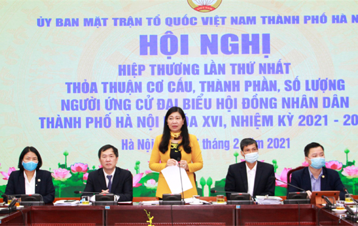 Hiệp thương lần thứ nhất thỏa thuận cơ cơ cấu, thành phần, số lượng người ứng cử đại biểu Quốc hội và HĐND Thành phố