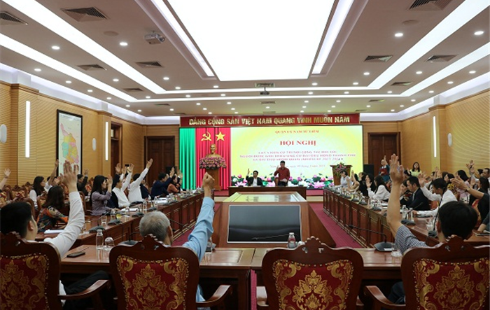 Lấy ý kiến cử tri đối với người được giới thiệu ứng cử đại biểu HĐND Thành phố và đại biểu HĐND Quận nhiệm kỳ 2021-2026