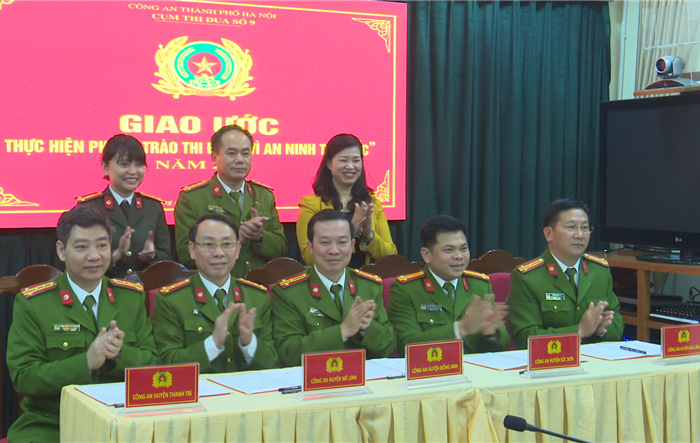 Cụm thi đua số 9 Công an thành phố Hà Nội ký giao ước thi đua năm 2021