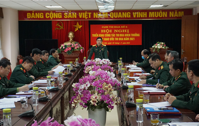 Cụm thi đua số 6, Bộ Tư lệnh Thủ đô Hà Nội:  Ký kết giao ước thi đua năm 2021