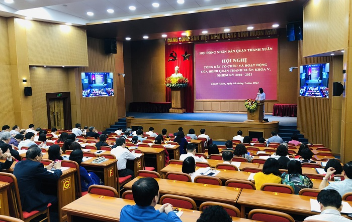 Phó Chủ tịch HĐND Thành phố Phùng Thị Hồng Hà dự Hội nghị tổng kết hoạt động của HĐND quận Thanh Xuân