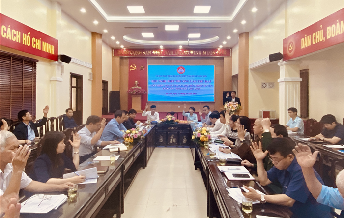 Hội nghị hiệp thương lần thứ hai thỏa thuận lập danh sách sơ bộ người ứng cử đại biểu HĐND huyện Sóc Sơn khóa XX