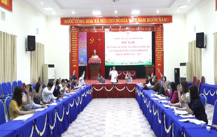 Hội nghị hiệp thương lần thứ hai bầu cử đại biểu HĐND huyện Mỹ Đức khóa XX, nhiệm kỳ 2021-2026