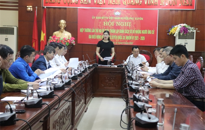 Hội nghị hiệp thương lần thứ hai bầu cử đại biểu HĐND huyện Phú Xuyên nhiệm kỳ 2021-2026