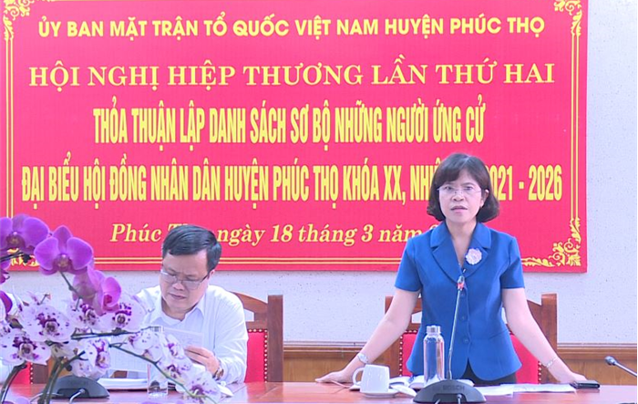 Thống nhất giới thiệu 71 ông, bà ứng cử đại biểu HĐND huyện Phúc Thọ khóa XX, nhiệm kỳ 2021-2026