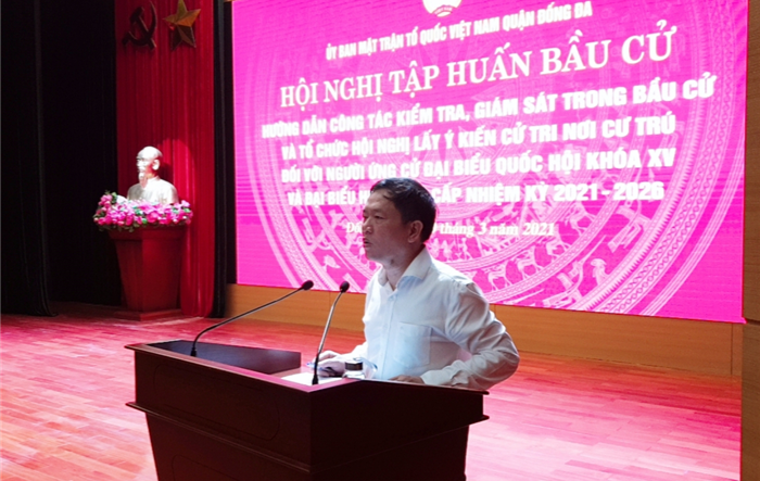 Tập huấn hướng dẫn, kiểm tra, giám sát trong bầu cử và tổ chức hội nghị lấy ý kiến cử tri nơi cư trú đối với người ứng cử đại biểu Quốc hội khóa XV và đại biểu HĐND các cấp nhiệm kỳ 2021 - 2026