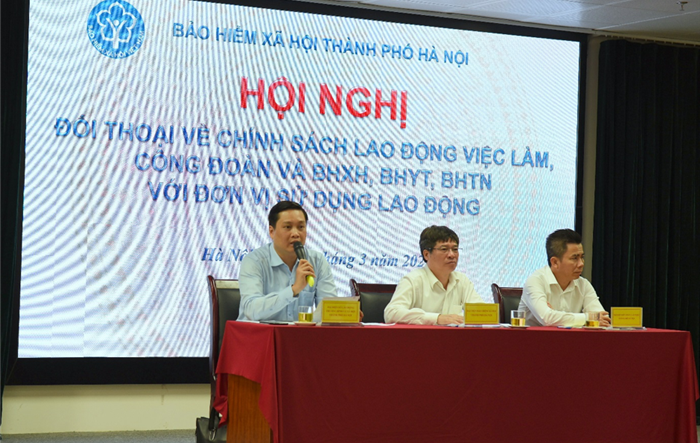 BHXH Thành phố: Đối thoại chính sách, lao động việc làm, công đoàn và BHXH, BHYT tới hơn 200 đơn vị sử dụng lao động