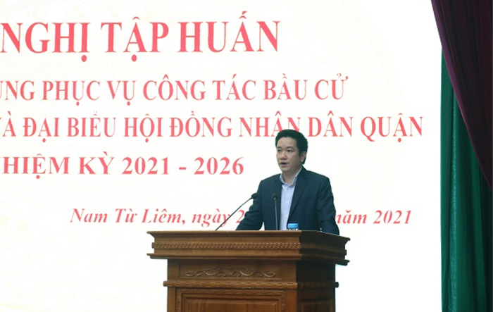 Quận Nam Từ Liêm: Tập huấn công tác bầu cử đại biểu Quốc hội và đại biểu HĐND các cấp nhiệm kỳ 2021-2026