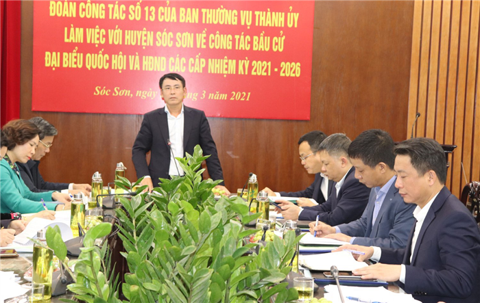 Phó Chủ tịch UBND Thành phố Nguyễn Trọng Đông kiểm tra công tác bầu cử đại biểu Quốc hội khóa XV và đại biểu HĐND các cấp, nhiệm kỳ 2021-2026 tại huyện Sóc Sơn