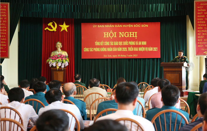 Tổng kết công tác giáo dục quốc  phòng an ninh và phòng không nhân dân năm 2020, triển khai nhiệm vụ năm 2021
