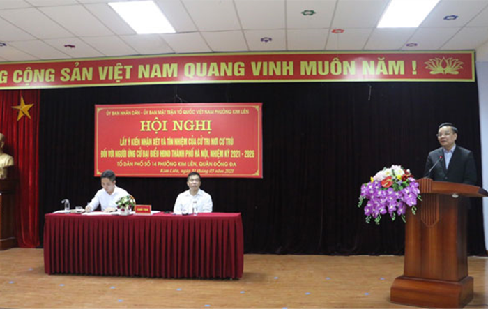 100% cử tri nơi cư trú tín nhiệm giới thiệu đồng chí Chu Ngọc Anh ứng cử đại biểu HĐND thành phố Hà Nội