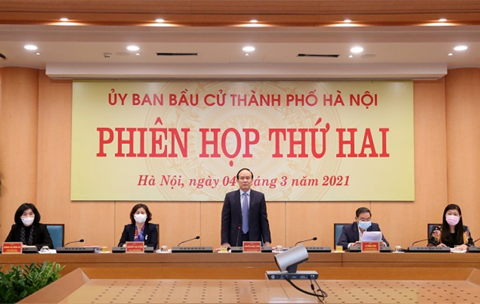 Phiên họp thứ hai của Ủy ban Bầu cử thành phố Hà Nội