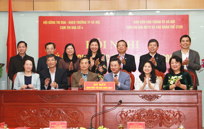 Cụm thi đua số 4 Thành phố ký kết giao ước thi đua năm 2021
