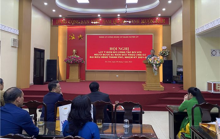 Giới thiệu ứng cử đại biểu HĐND thành phố Hà Nội và người ứng cử đại biểu HĐND huyện Sóc Sơn nhiệm kỳ 2021-2026