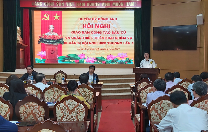 Giao ban công tác bầu cử đại biểu Quốc hội khóa XV  và đại biểu HĐND các cấp nhiệm kỳ 2021-2026