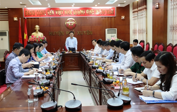 Trưởng ban Tổ chức Thành uỷ làm việc với huyện Phú Xuyên về công tác xây dựng Đảng