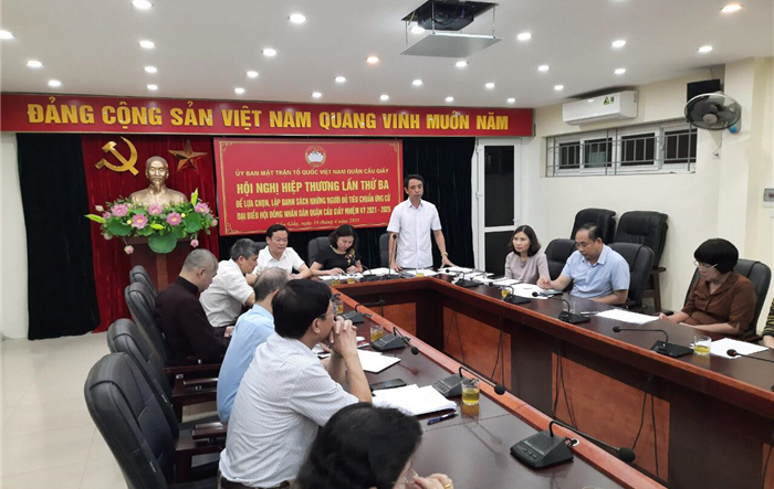 Hội nghị Hiệp thương lần thứ ba thống nhất danh sách bầu cử đại biểu HĐND quận Cầu Giấy khóa VI, nhiệm kỳ 2021-2026
