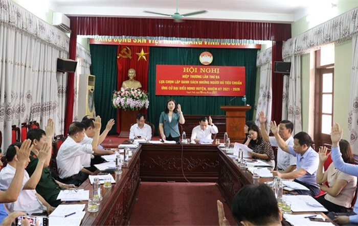 Lập danh sách chính thức 56 đại biểu tham gia ứng cử đại biểu HĐND huyện Thạch Thất, nhiệm kỳ 2021-2026